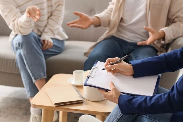 Image of divorce mediation Haverfordwest in progress.